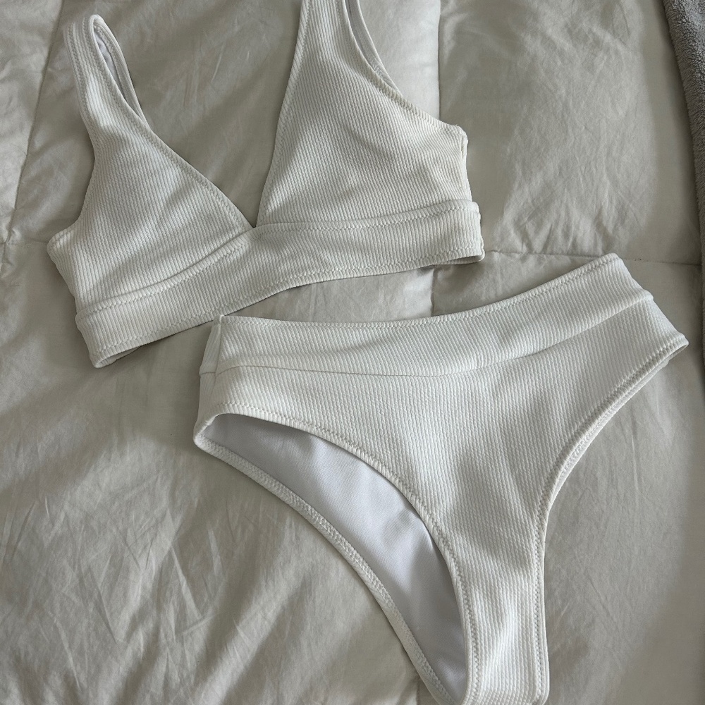 Shein White Bathing Suit